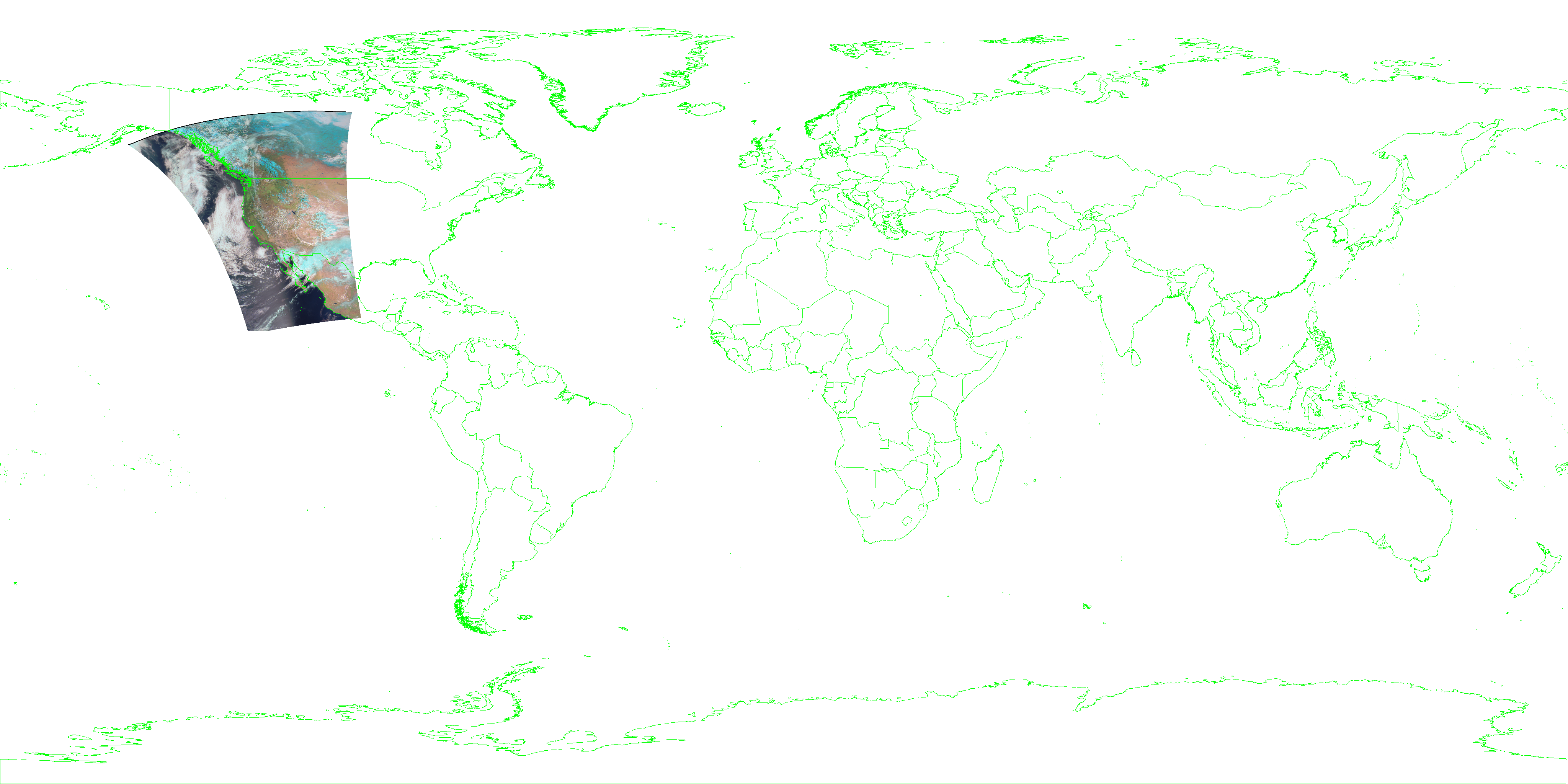 Global map showing the footprint of the successful Meteor pass